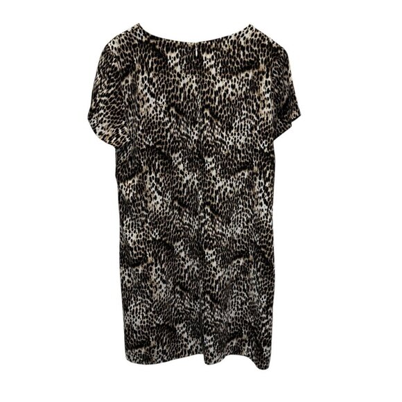 Rachel Zoe Womens Leopard Print Mini Dress Size 12 Brown White - Picture 6 of 6